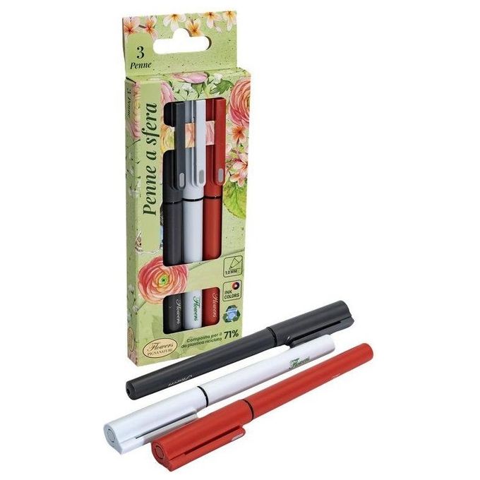 Pigna Blister 3 Penne a Sfera Nature Flowers
