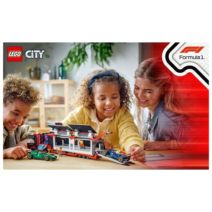 LEGO City Formula 1 Autotrasportatore F1 con monoposto RB20 e AMR24 F1 60445