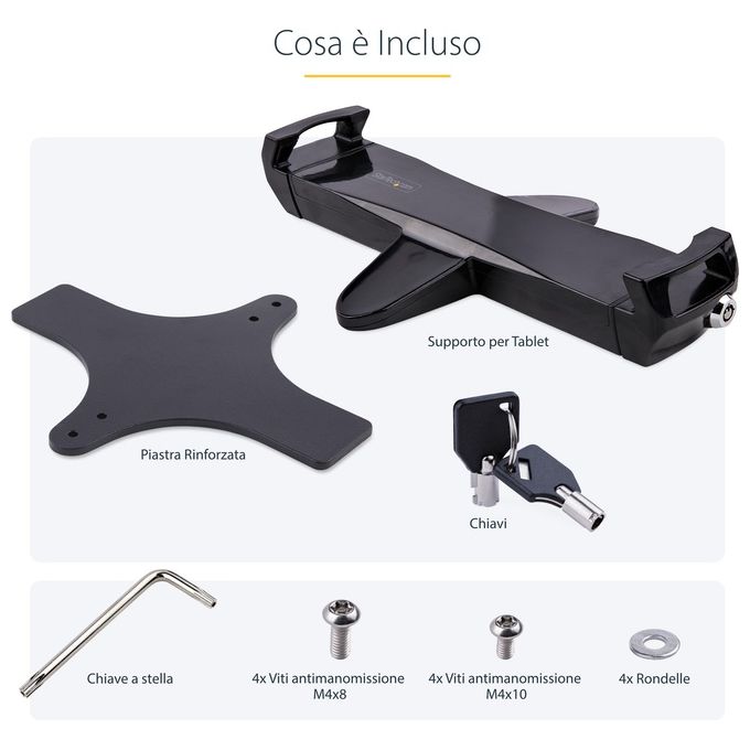 StarTech.com Tablet-vesa-adapter Supporto per Personal Communication Supporto Passivo Tablet-Umpc Nero