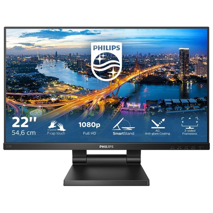 Philips Monitor 21.5'' LED IPS Touch B Line 222B1TC - 00 1920x1080 Full HD Tempo di Risposta 4 ms