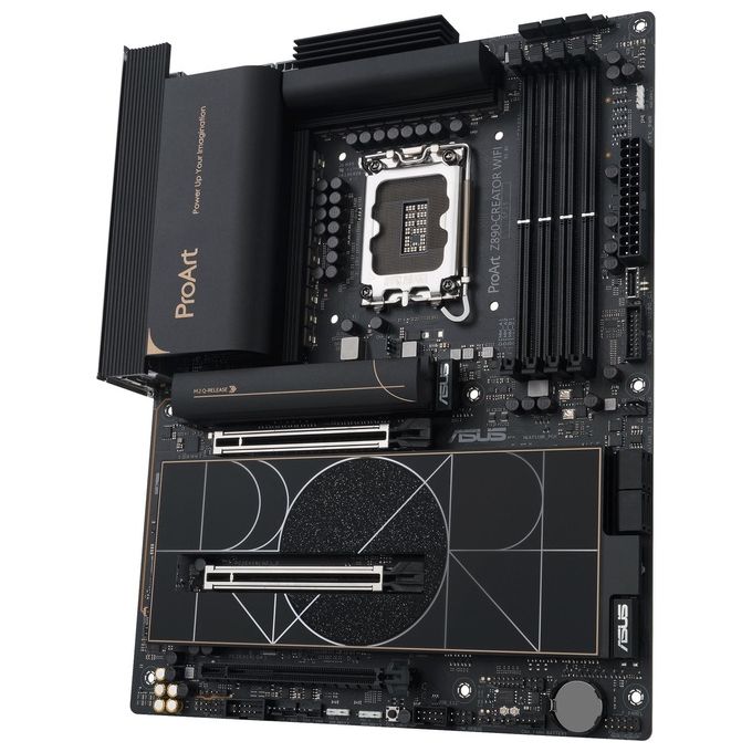 ASUS ProArt Z890-CREATOR WIFI Scheda Madre Intel ATX 16212 Fasi di Alimentazione Slot DDR5 PCIe 5.0 per GPU di Nuova Generazione 5 Slot M.2 Due Porte Thunderbolt 5 Type-C WiFi 7 Nera
