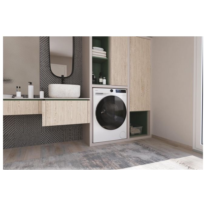 Candy Lavatrice a carica frontale ProWash 550 BP 412BL8-S Lavatrice a carica frontale, Libera installazione, 12 kg, 1400 RPM, Classe A, Bianco, 16 programmi, Controllo remoto avanzato e contenuti extra in App (Wi-Fi + BLUETOOTH), L x P x A (mm) 595x681x8