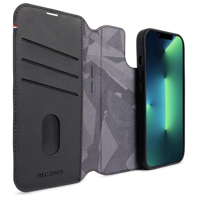 Decoded Leather MagSafe Modu Wallet per iPhone 14 Plus Black