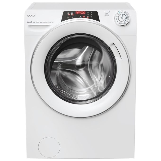 Candy RO14126DWMST-S RapidÓ Lavatrice Frontale 12 Kg 1400 rpm Classe A Inverter Vapore Wi-Fi (85x60x67 cm) colore Bianco