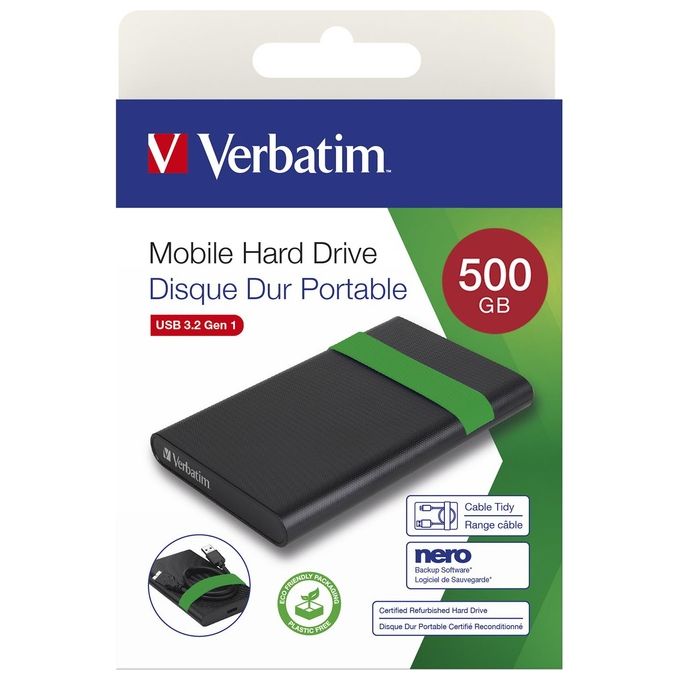 Verbatim 53111 Disco Rigido Esterno 512Gb Nero-Verde