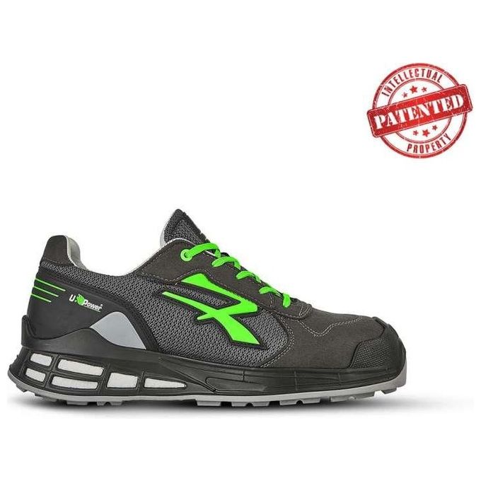 Upower Scarpe Egon Grigio Verde Basse Numero 39 S1p