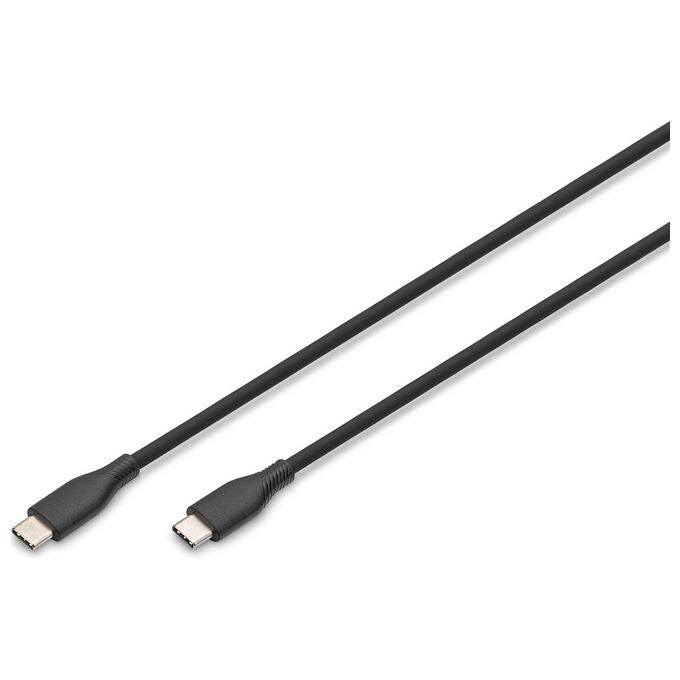 Digitus Cavo Ricarica Guaina Silicone Usb-C - Usb-C 1mt Usb 2.0 60W Nero