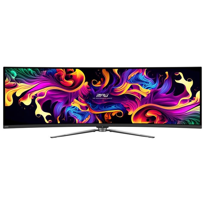 MSI MPG 491CQP QD-OLED Monitor Gaming Curvo 49'' OLED Quantum Dot DQHD (5120x1440) 144Hz - 003ms 99% DCI-P3 ΔE≤2 DisplayHDR True Black 400 KVM RGB DP 1.4a HDMI 2.1 USB Type-C