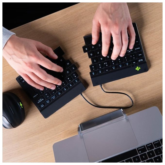 R-Go Tools Tastiera Ergonomica Split It Nero