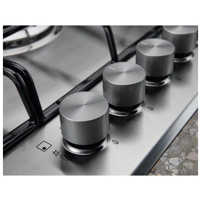Electrolux EGS7534X Piano Cottura a Gas 5 Zone 75 cm Inox