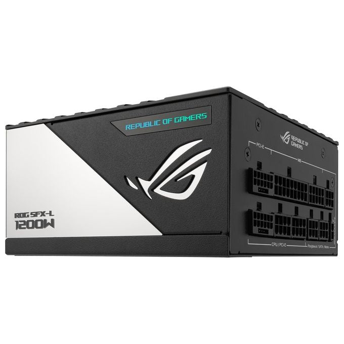 ASUS ROG Loki SFX-L 1200W Titanium - Alimentatore di rete da gioco completamente modulare (ventola PWM ARGB da 120 mm ATX 3.0 PCIe 5.0 Ready con cavo a 16 pin certificazione Titanium 80