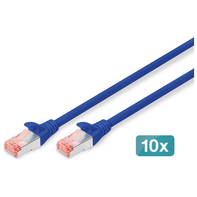 Digitus DK-1644-050-B-10 Cavo LAN Cat 6 S-FTP 5 m 10 pezzi colore Blu