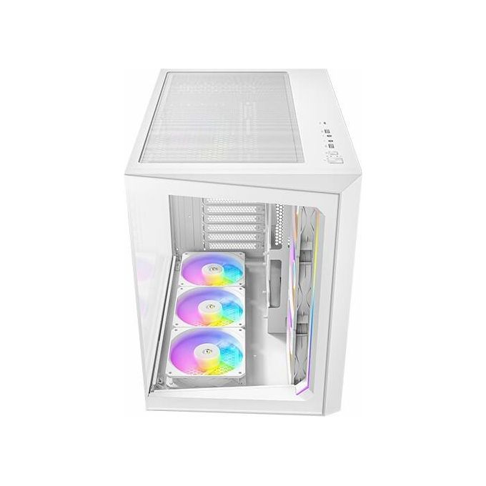 Antec C5 ARGB Bianco Ventole ARGB PWM da 7x120mm Incluse Porta di Tipo C 3.2 Gen 2 Pannelli Frontali e Laterali in Vetro Temperato Senza Cuciture