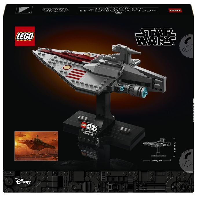 LEGO Star Wars 75404 Nave d'Assalto Classe Acclamator, Modellino da Costruire di Astronave da Collezione con Supporto, Idea Regalo di Compleanno per Adulti, Uomo, Donna e Fan dell'Attacco dei Cloni