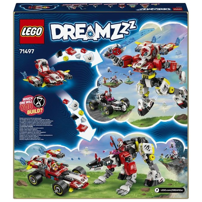 LEGO Set 71497 Costruzione Mech Tigre di Cooper e Bolide di Zero Dreamzzz