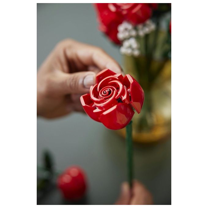 LEGO Icons 10328 Bouquet di Rose, Set Fiori Finti per Adulti, Decorazione Casa, Idea Regalo per Lei o Lui, Collezione Botanica