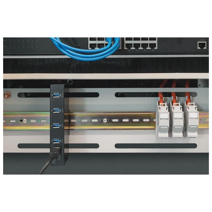 Digitus Hub USB 3.0 4 Porte Industrial Line