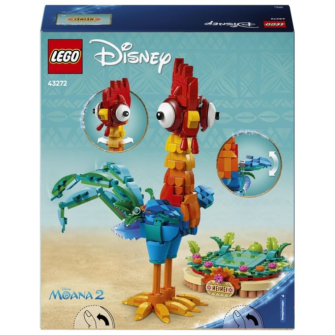 LEGO Heihei ǀ Disney dal Film Vaiana 2 Modello di Animale da Costruire con Parti Snodabili e Espositore Giochi per Bambini e Bambine da 9 Anni in su Idea Regalo di Compleanno da Collezione 43272