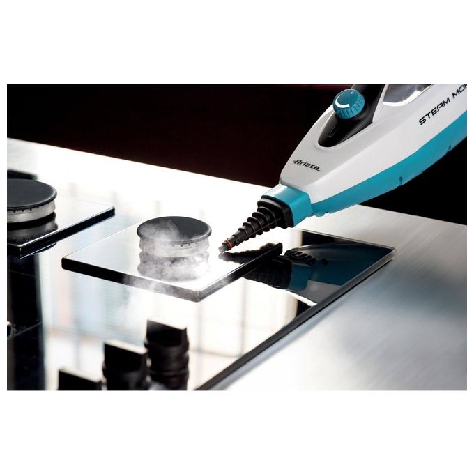 Ariete Steam Mop Foldable Pulitore a Vapore Verticale 0.35 Litri 1500W Blu-Bianco