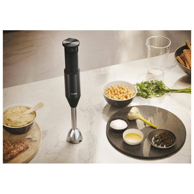 Haier Serie 5 HHB5B2 011 Frullatore ad Immersione Minipimer Potenza 1000 Watt con Velocita' Variabile colore Nero