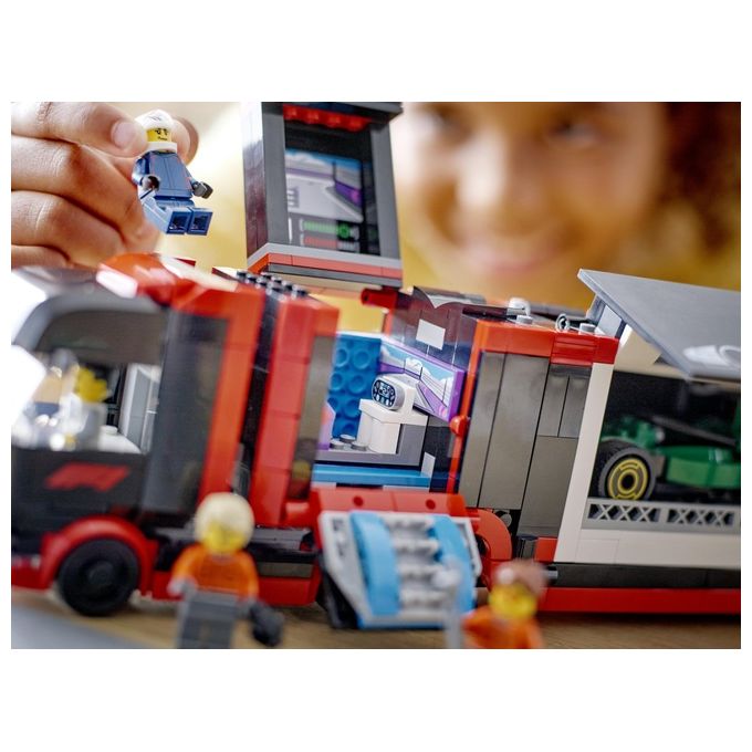 LEGO City Formula 1 Autotrasportatore F1 con monoposto RB20 e AMR24 F1 60445