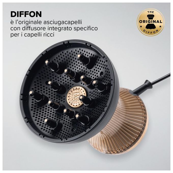 Imetec 11824 Bellissima Diffon Supreme Diffusore ad Aria Calda per Capelli Ricci