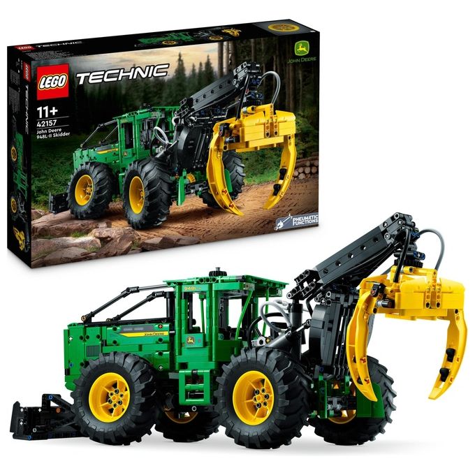 LEGO Technic 42157 Trattore John Deere 948L-II, Modellino da Costruire di Veicolo Giocattolo con Funzioni Pneumatiche e 4WD