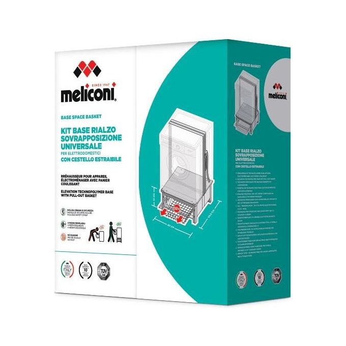 Meliconi Base Space Basket in Tecnopolimero con Cestello