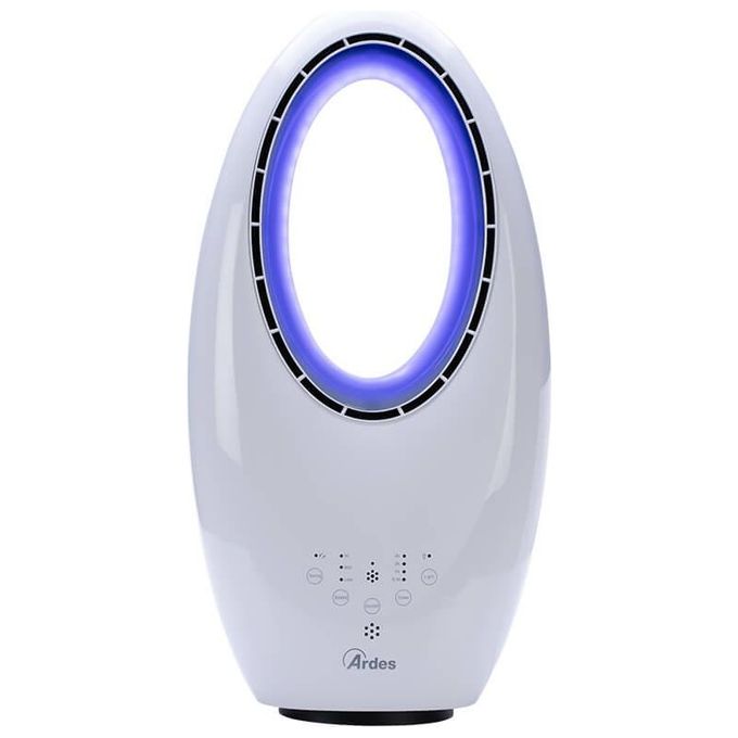 Ardes Ventilatore Ciclonico H60 Muna Bladeless Touch Led Bianco per un Comfort Ideale in Ogni Ambiente Domestico e Ufficio