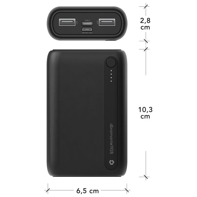DBramante 1928 Power Bank 10000mAh Nero