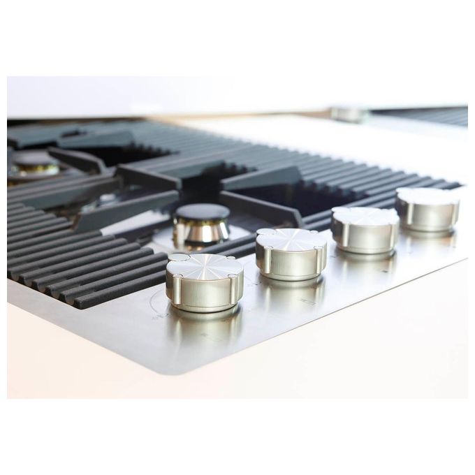 Foster 7680 000 Linea Milanello Piano Cottura a Gas  3 Zone Griglie in Ghisa 87 cm Acciaio Inox