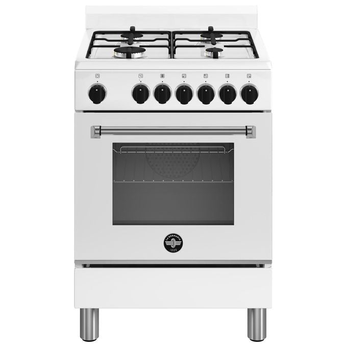 La Germania AMN664EBV-24 Cucina 60cm Bianco 4 Fuochi a Gas con Forno Elettrico