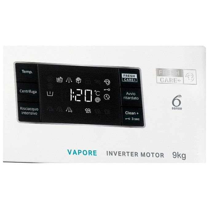 Whirlpool FFB 9479 BV IT Lavatrice a carica frontale 9 Kg 1400 giri Classe A 63 cm Inverter Vapore Tecnologia 6° Senso colore Bianco