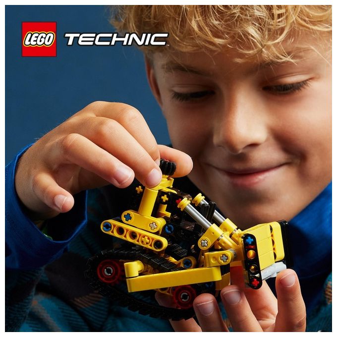 LEGO Technic 42163 Bulldozer da Cantiere, Giochi per Bambini e Bambine di 7+ Anni, Regalo per Amanti dei Veicoli Giocattolo