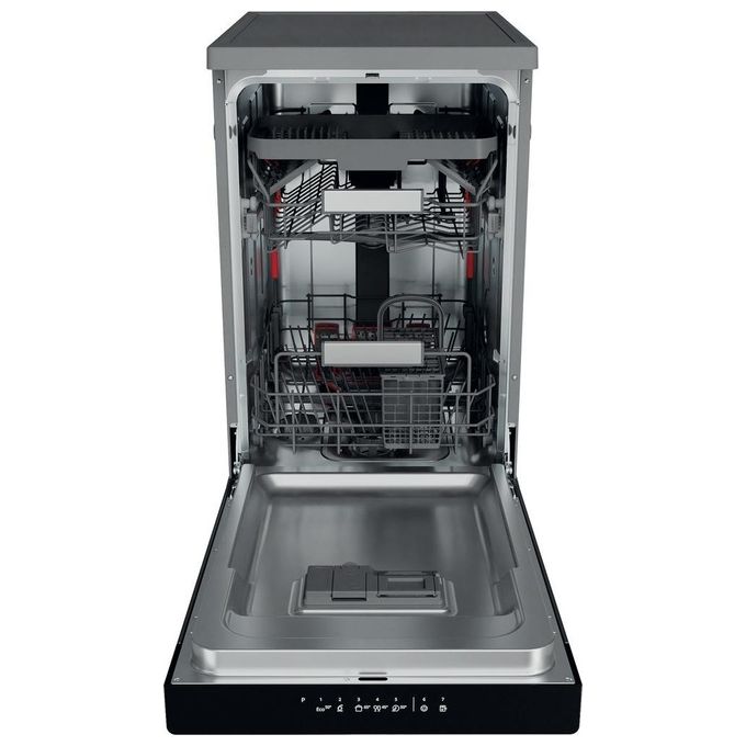 Whirlpool WSFO 3T223 PC X Lavastoviglie Slim Libera Installazione 10 Coperti Classe energetica E 10 Programmi Tecnologia Sesto Senso 45 cm Inox