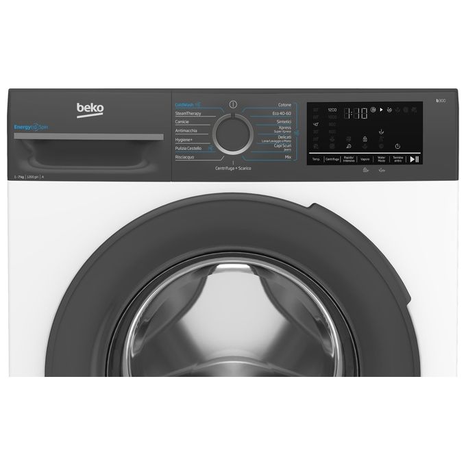 BEKO BMEUWSU4721A Lavatrice a carica frontale Slim 7 Kg Classe a Centrifuga 1200 giri Inverter Vapore EnergySpin