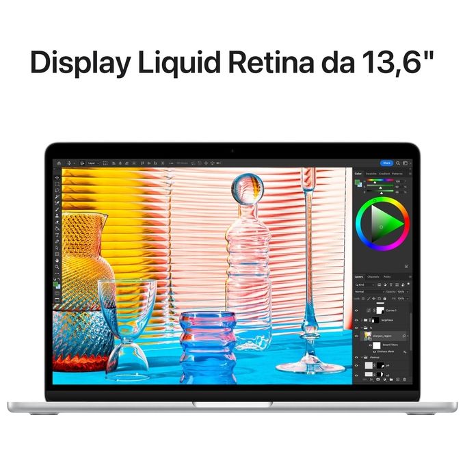 Apple MLY03T-A MacBook Air Notebook 13.6'' M2 8-core CPU 10-core GPU 8GB 512GB SSD macOS colore Argento