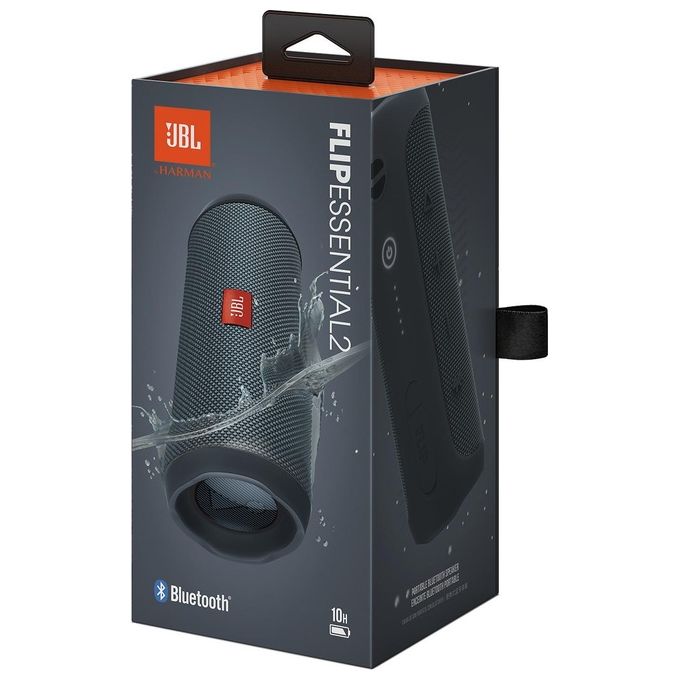 JBL Flip Essential 2 Speaker Bluetooth Portatile Cassa Altoparlante Wireless Impermeabile IPX7 con Bassi Potenti Suono JBL Original Pro Nero