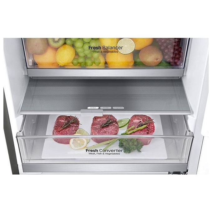 LG GBB72PZVCN1 Frigorifero Combinato Libera Installazione 384 Litri Classe Energetica C Acciaio Inossidabile