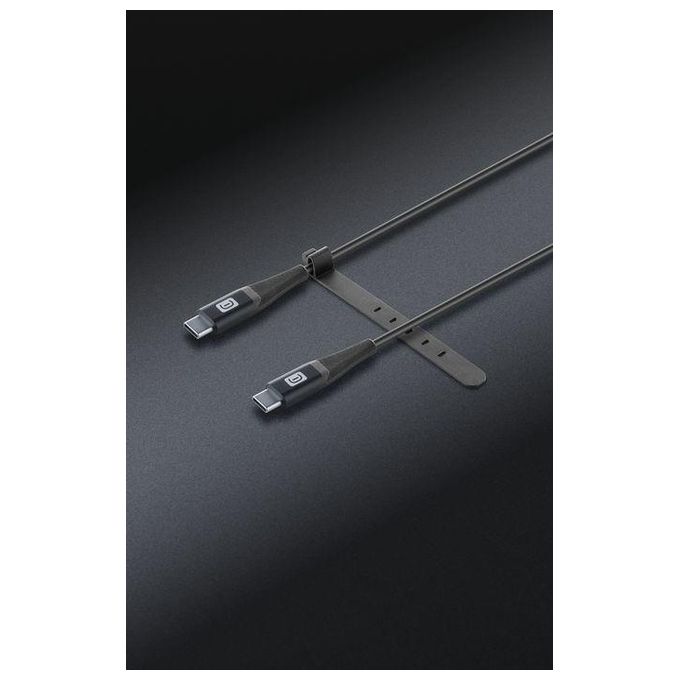 Cellular Line Belt Cable Cavo con Cinturino da Usb-C a Usb-C 1,2mt Nero
