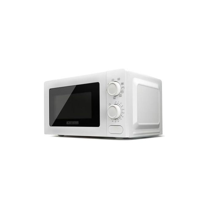 Black+Decker BXMZ 700E Forno a Microonde con Grill 20 Litri Potenza 700W 4 Programmi Bianco