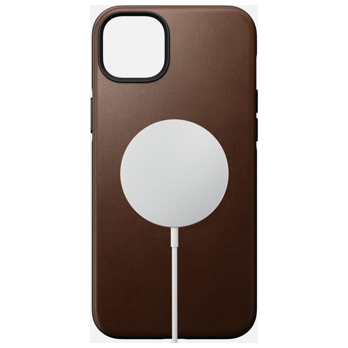 Nomad Modern Custodia in Pelle per iPhone 14 Plus Rustic Brown