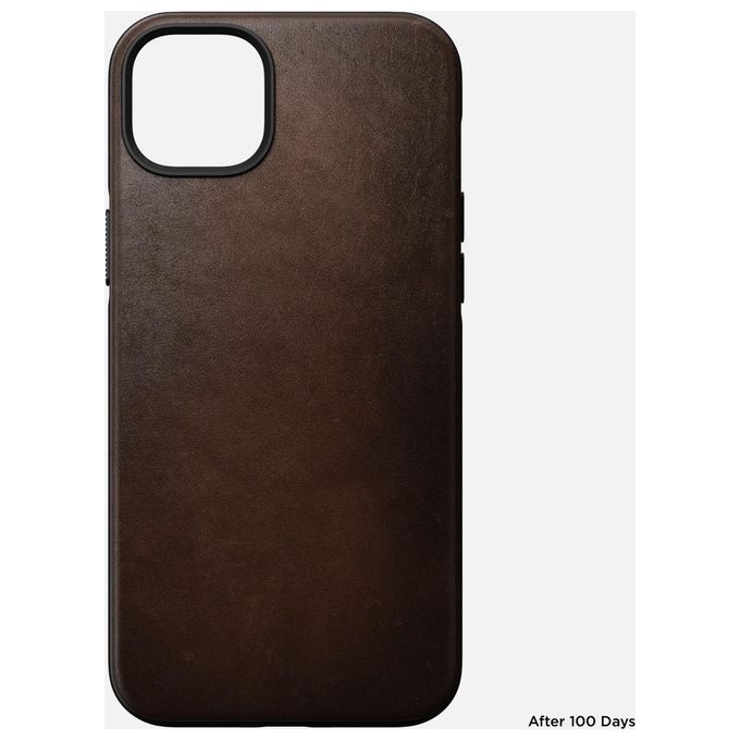 Nomad Modern Custodia in Pelle per iPhone 14 Plus Rustic Brown