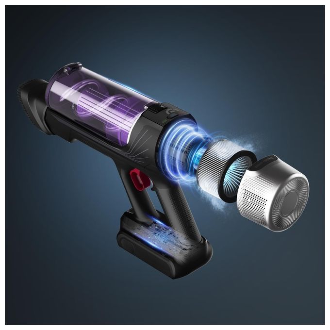 Rowenta X-Force Flex 9.60 RH2037WO Scopa Elettrica Senza Filo Nero-Porpora Senza Sacchetto