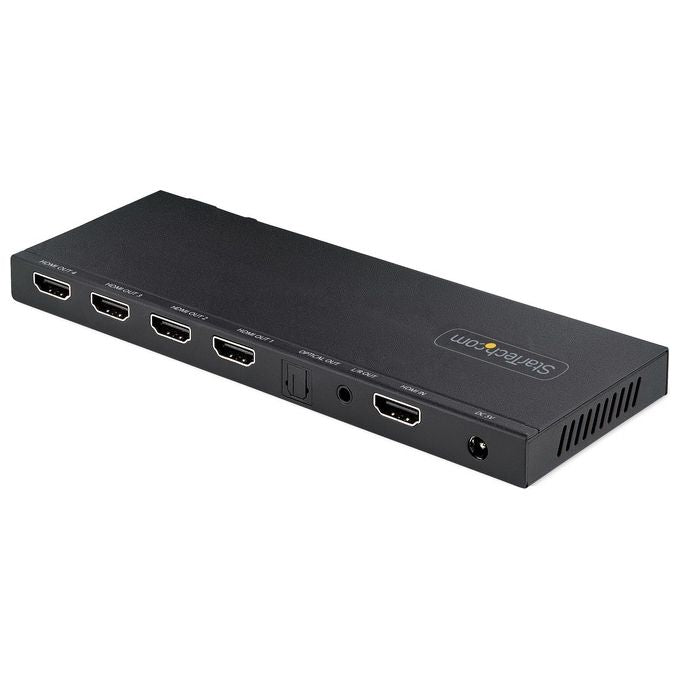 StarTech.com Splitter Hdmi 4k con 4 Porte con Porta Audio 3.5mm-Ottica