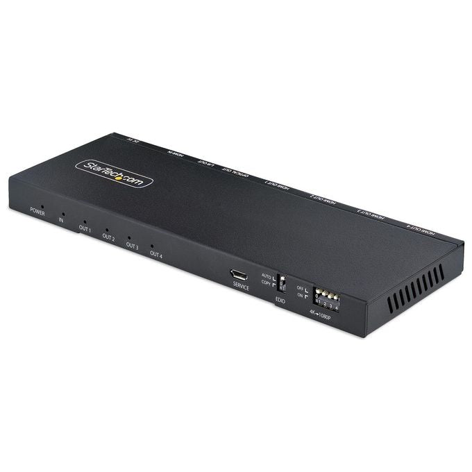 StarTech.com Splitter Hdmi 4k con 4 Porte con Porta Audio 3.5mm-Ottica