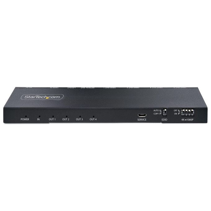 StarTech.com Splitter Hdmi 4k con 4 Porte con Porta Audio 3.5mm-Ottica
