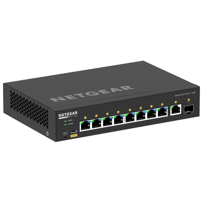 Netgear GSM4210PD-100EUS Switch di Rete Gestito L2-L3 Gigabit Ethernet 10-100-1000 Supporto Power over Ethernet Nero
