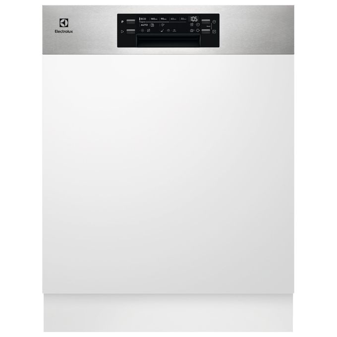 Electrolux EEA47201IX Lavastoviglie da Incasso a Scomparsa parziale 13 coperti Classe energetica E 8 programmi Motore Inverter Tecnologia AirDry 60 cm Frontalino Inox Antimpronta