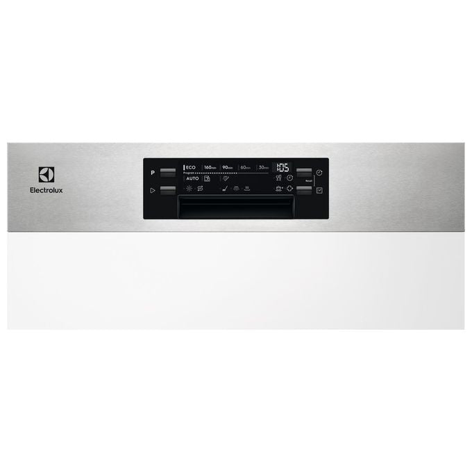 Electrolux EEA47201IX Lavastoviglie da Incasso a Scomparsa parziale 13 coperti Classe energetica E 8 programmi Motore Inverter Tecnologia AirDry 60 cm Frontalino Inox Antimpronta